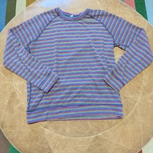 Marine Layer Reversible Raglan Rainbow Stripe
